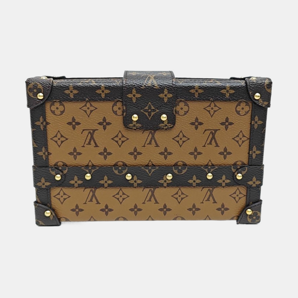 PETITE MALLE Monogram Coated Canvas Brown