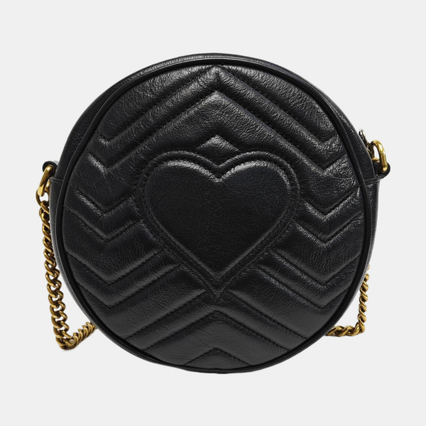 GG Marmont Mini Quilted Calfskin Black