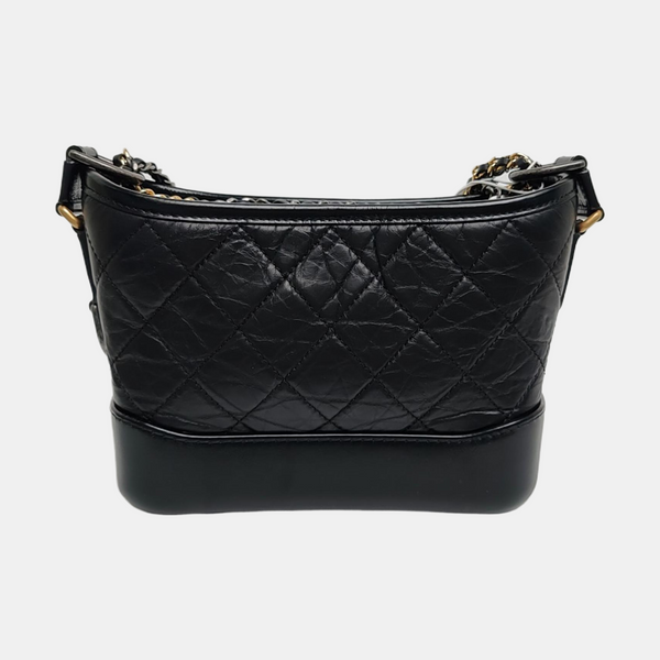 GABRIELLE Small Quilted Calfskin Black