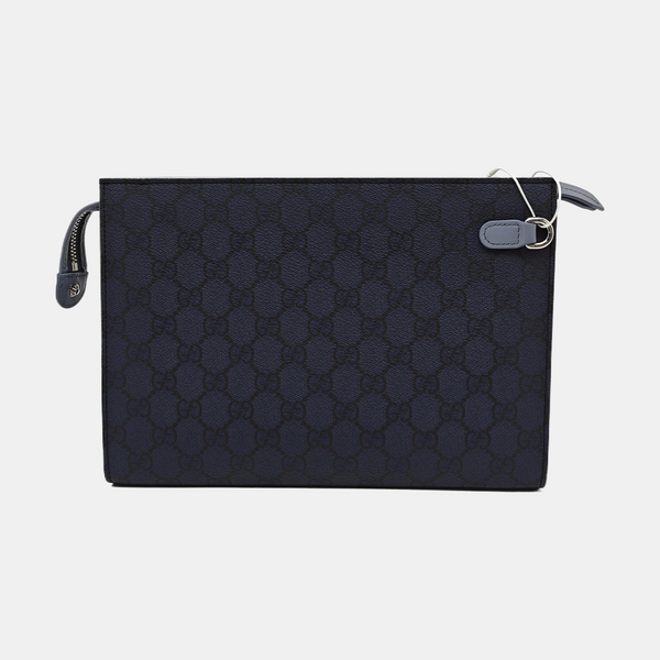 GG Supreme Small Monogram Coated Canvas Blue