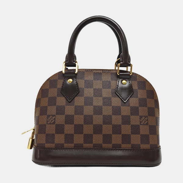 ALMA BB Damier Ebene Coated Canvas Brown