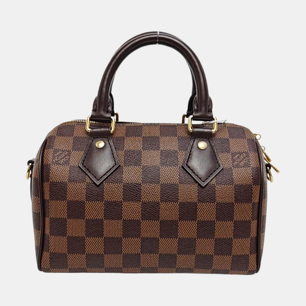 SPEEDY 20 Damier Ebene Coated Canvas Brown