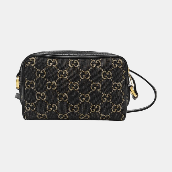 Ophidia Mini Monogram Denim Black