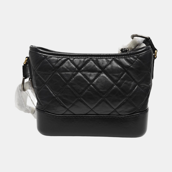 GABRIELLE Small Quilted Calfskin Black