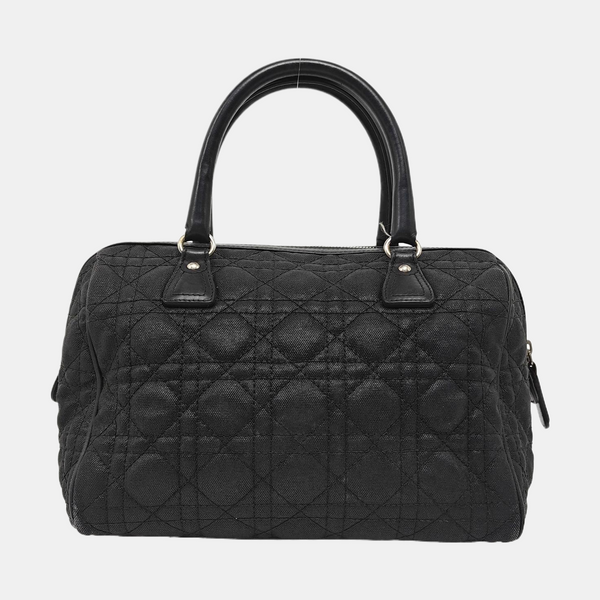 Cannage Coated Canvas Black