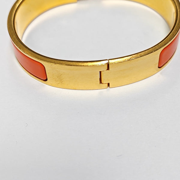 Clic H Metal Gold Bangle
