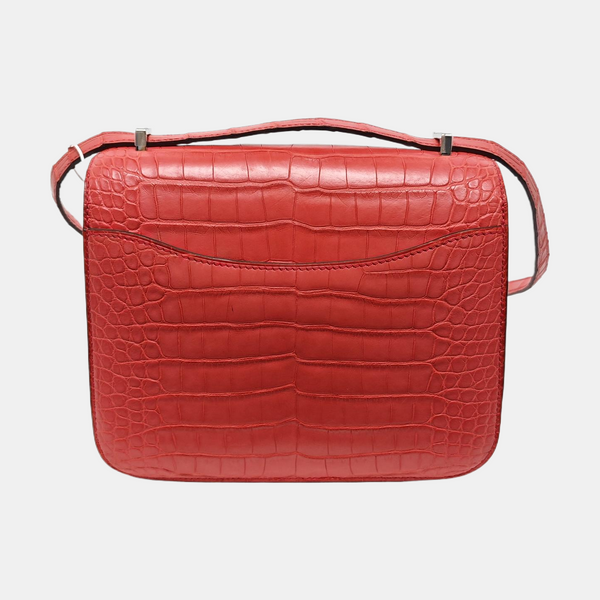 Constance 18 Matte Porosus Crocodile Red