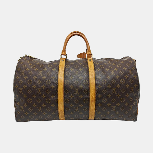 SAC SOUPLE 55 Monogram Coated Canvas Brown