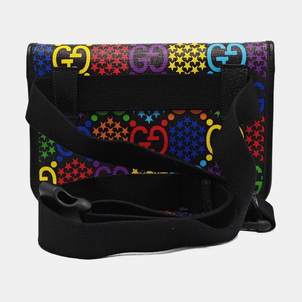 Psychedelic Monogram Coated Canvas Black