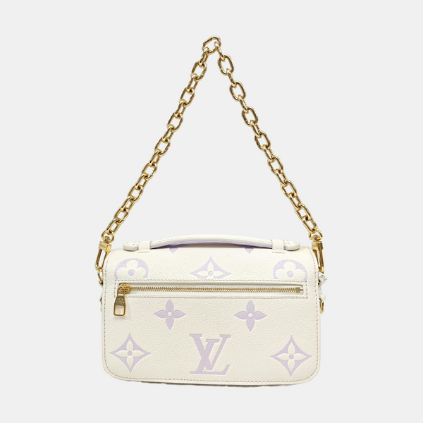MÉTIS EAST WEST Monogram Calfskin White