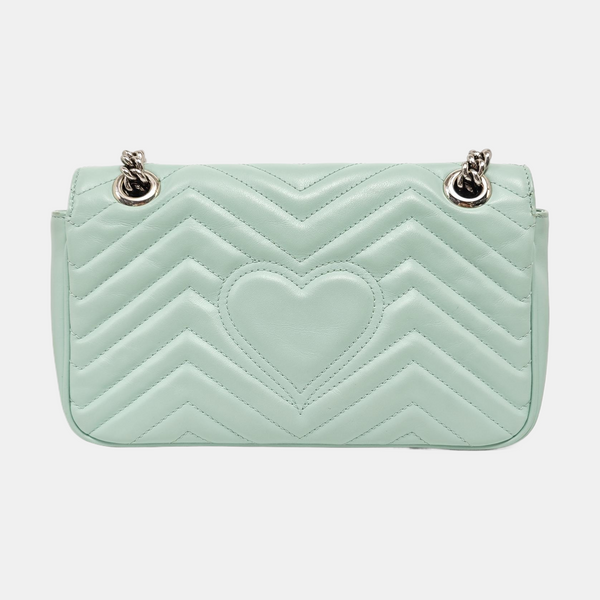 GG Marmont Medium Quilted Calfskin Green