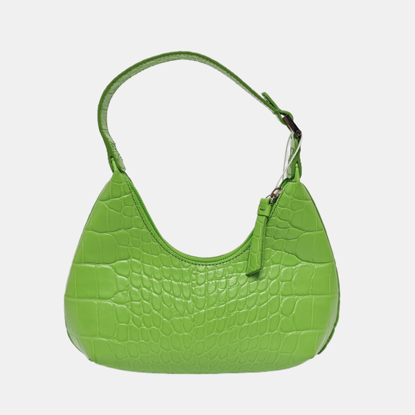 Leather Top Handle Bag Green