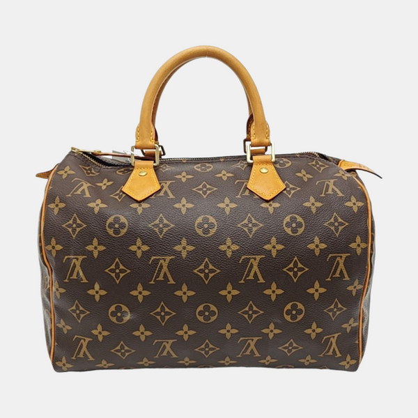 SPEEDY 30 Monogram Coated Canvas Brown