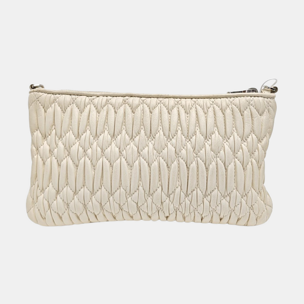 Matelassé Quilted Lambskin White