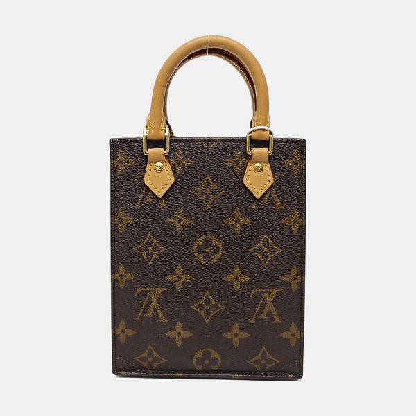 SAC PLAT Mini Monogram Coated Canvas Brown