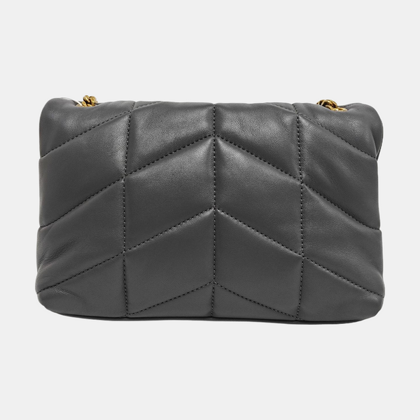 PUFFER Mini Chevron Lambskin Gray