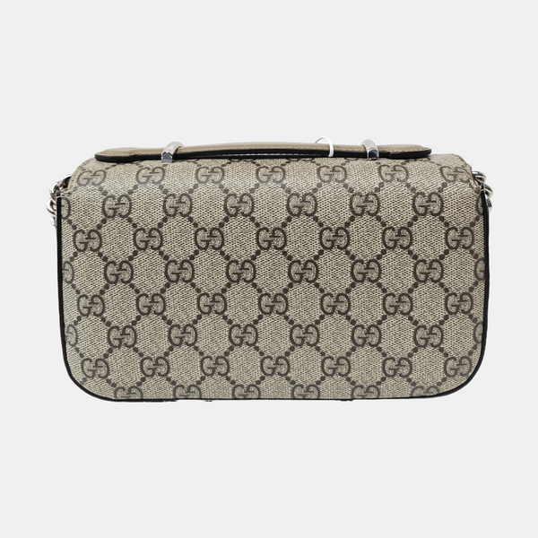 Monogram Coated Canvas Shoulder Bag Gray