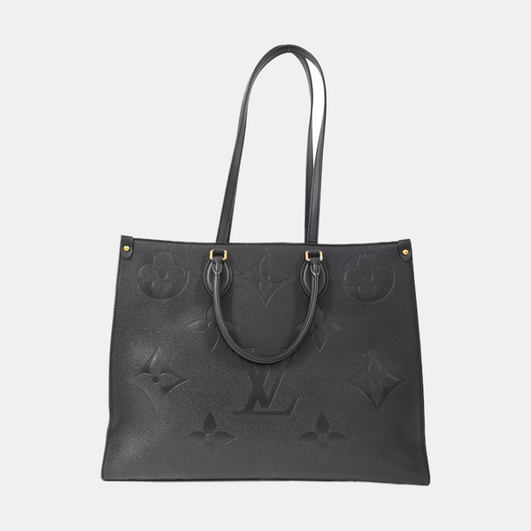Authenticated pre-owned ONTHEGO GM Monogram Calfskin Black - Tote Bag at Looply
