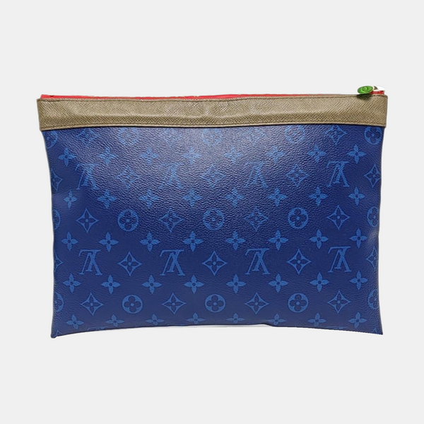 DISCOVERY Monogram Coated Canvas Blue