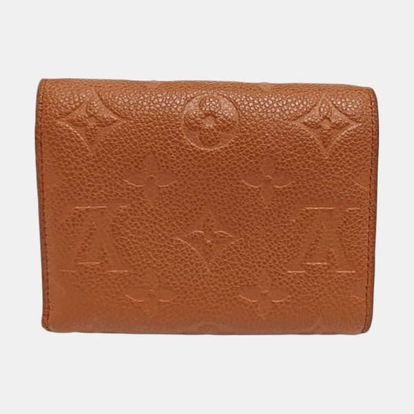 VICTORINE Monogram Calfskin Brown Card Holder