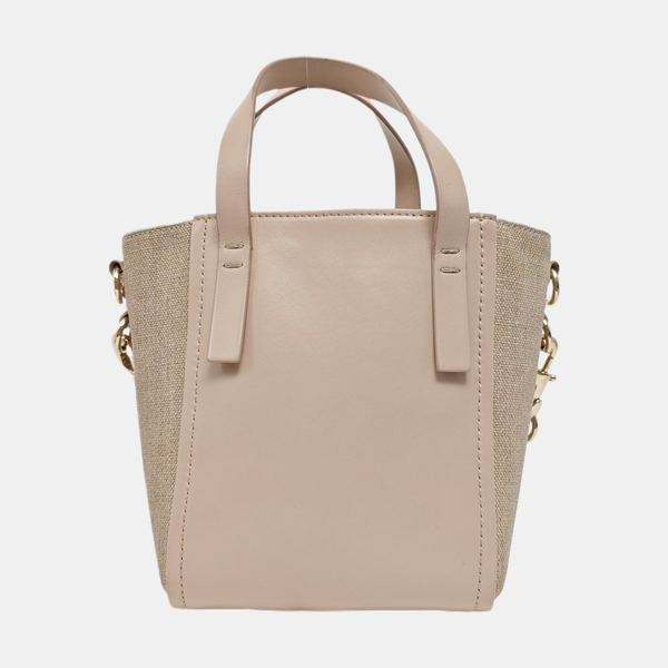 Leather Tote Bag Small Pink