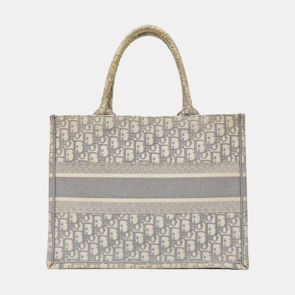Book Tote Medium Oblique Canvas Gray