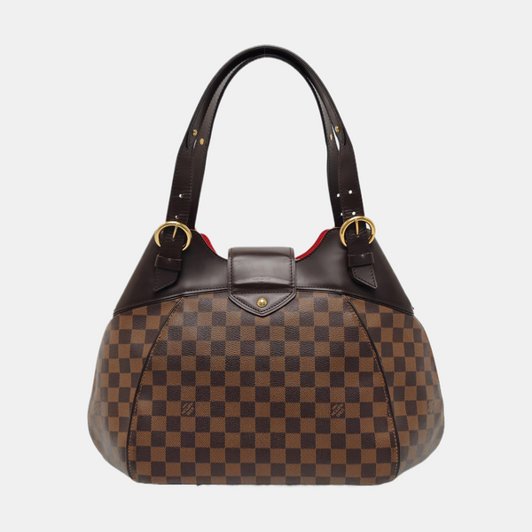 SISTINA MM Damier Ebene Coated Canvas Brown