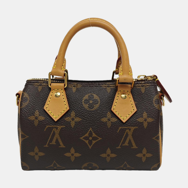 SPEEDY Nano Monogram Coated Canvas Brown