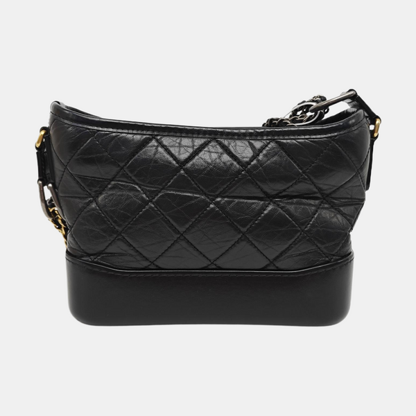 GABRIELLE Small Quilted Calfskin Black