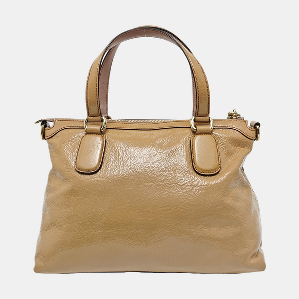 Authenticated pre-owned Soho Small Patent Leather Beige - Tote Bag at Looply