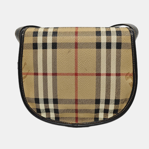 Coated Canvas Shoulder Bag Black