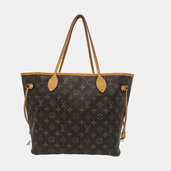 NEVERFULL MM Monogram Coated Canvas Brown