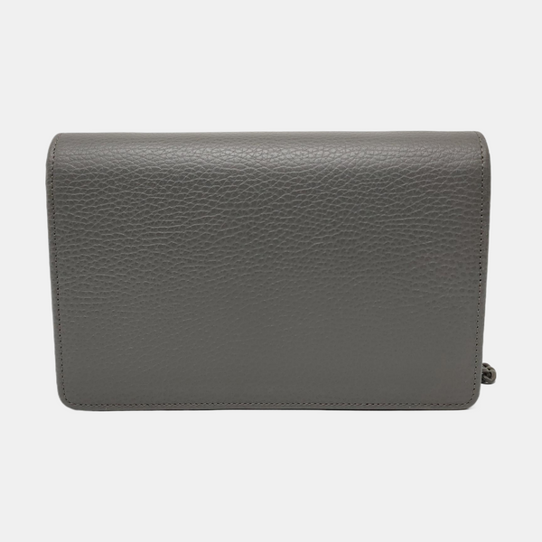 Authenticated pre-owned GG Marmont Mini Calfskin Gray - Shoulder Bag at Looply