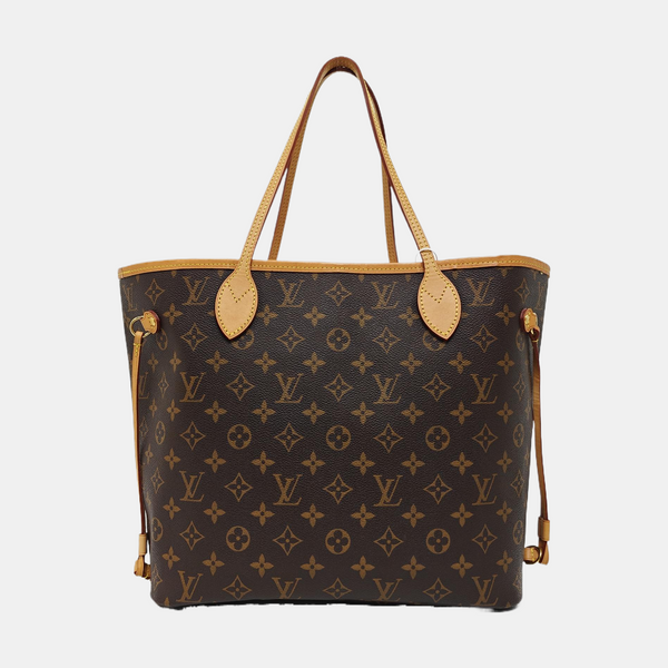 NEVERFULL MM Monogram Coated Canvas Brown
