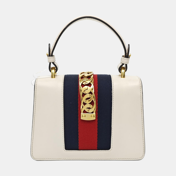 Sylvie Mini Calfskin White
