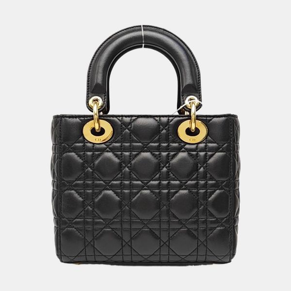 Lady Dior Small Cannage Lambskin Black
