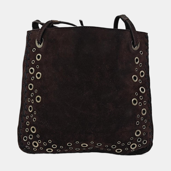 Suede Tote Bag Brown