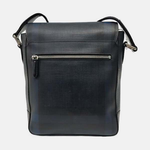 Coated Canvas Crossbody Bag Black