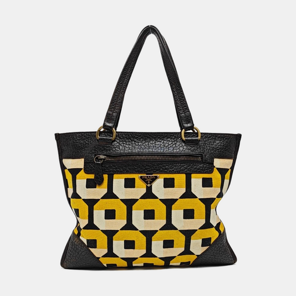 Canvas Top Handle Bag Multicolor