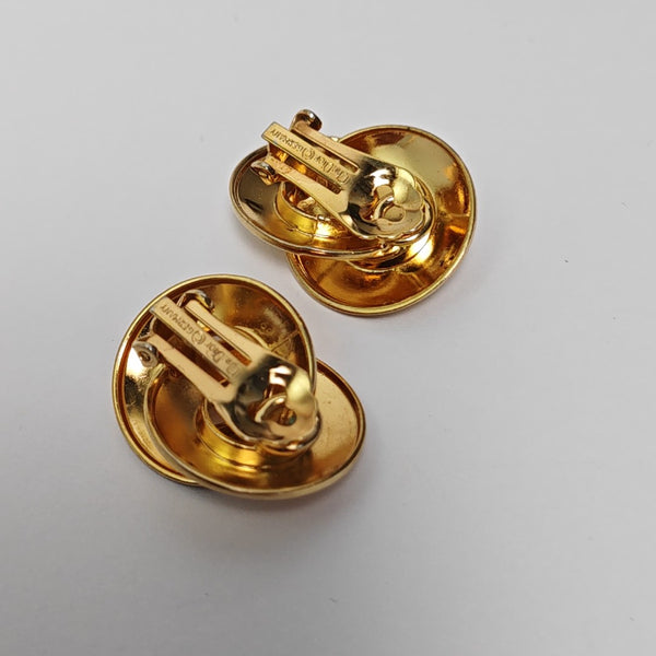 Metal Gold Clip On Earrings