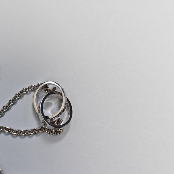 LOVE 18k White Gold Silver Necklace