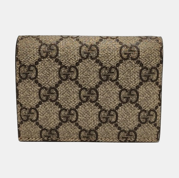 GG Supreme Monogram Coated Canvas Gray Wallet
