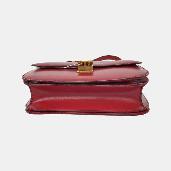 Authenticated pre-owned CLASSIC BOX Medium Calfskin Red - Shoulder Bag at Looply