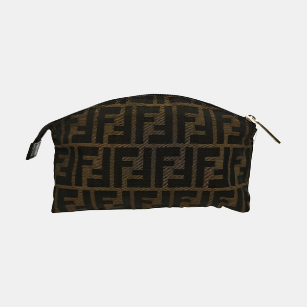 Monogram Fabric Clutch Brown