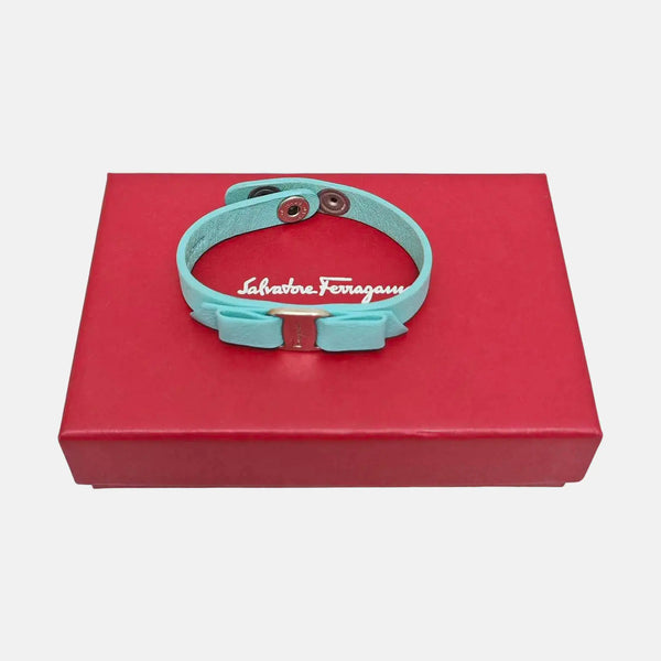 Leather Blue Bangle