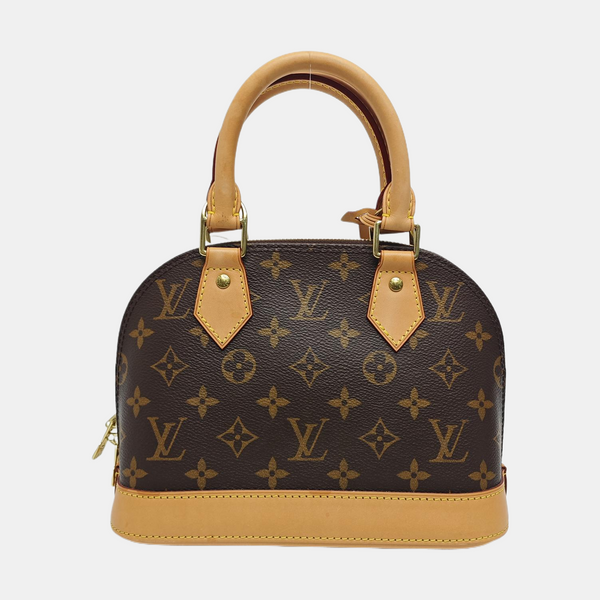 ALMA BB Monogram Coated Canvas Brown
