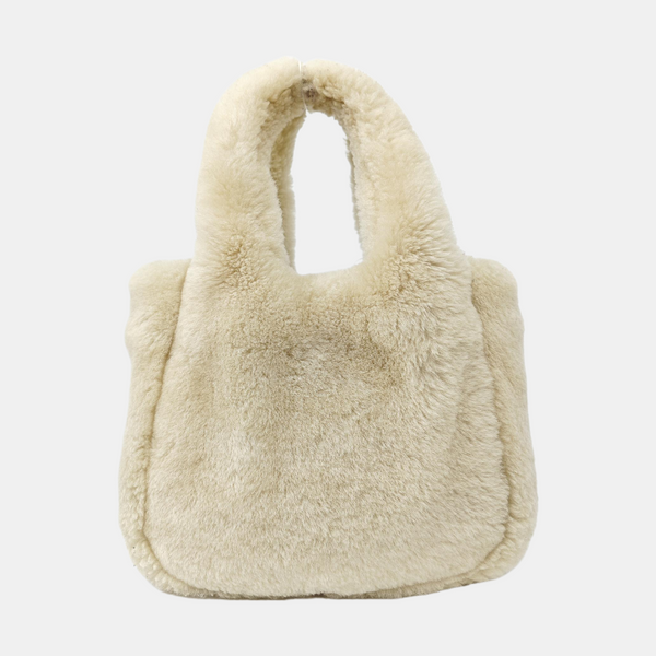 Sheepskin Tote Bag Mini Beige