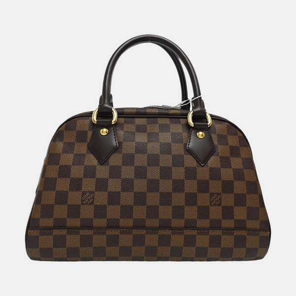 DUOMO Damier Ebene Coated Canvas Brown