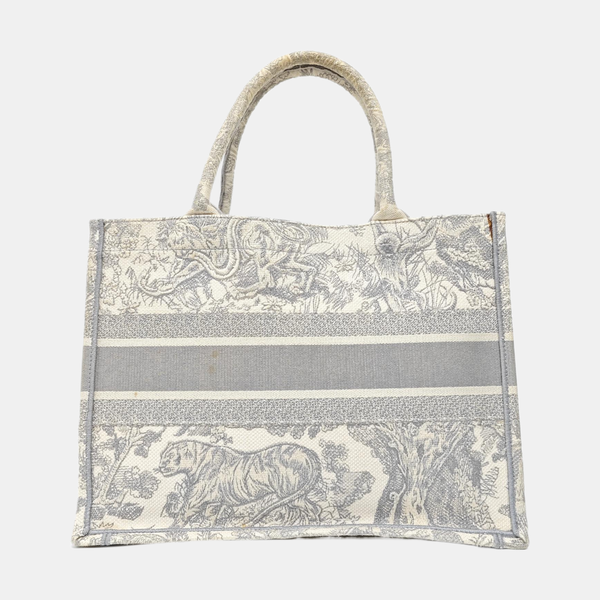 Book Tote Medium Fabric Gray