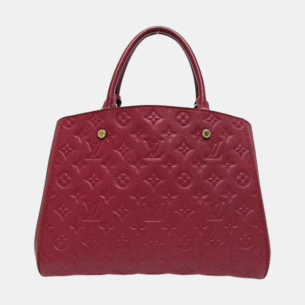MONTAIGNE MM Monogram Calfskin Red